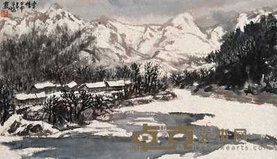 马学鹏 2004年作 雪情 横幅 51×88.5cm